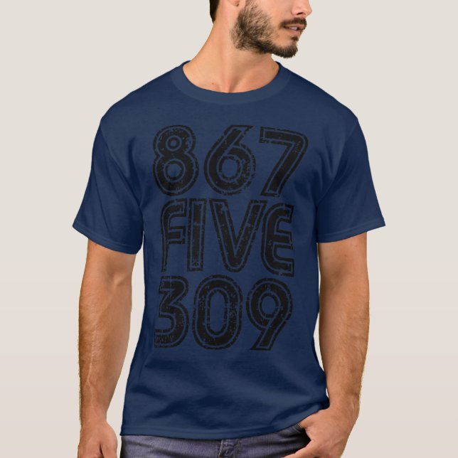 Camiseta Nostalgia Rock 8675309 80s (Frente)