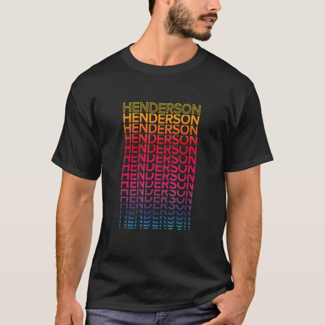 Camiseta Nostalgic Henderson, cidade colorida dos EUA (Frente)