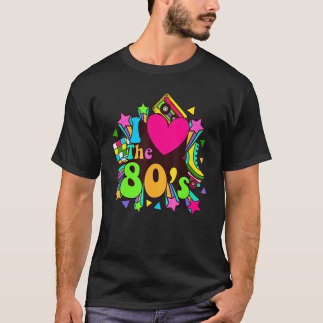 Camiseta Nostalgic I Love the anos 80 Trip Down Memory Lane (Frente)