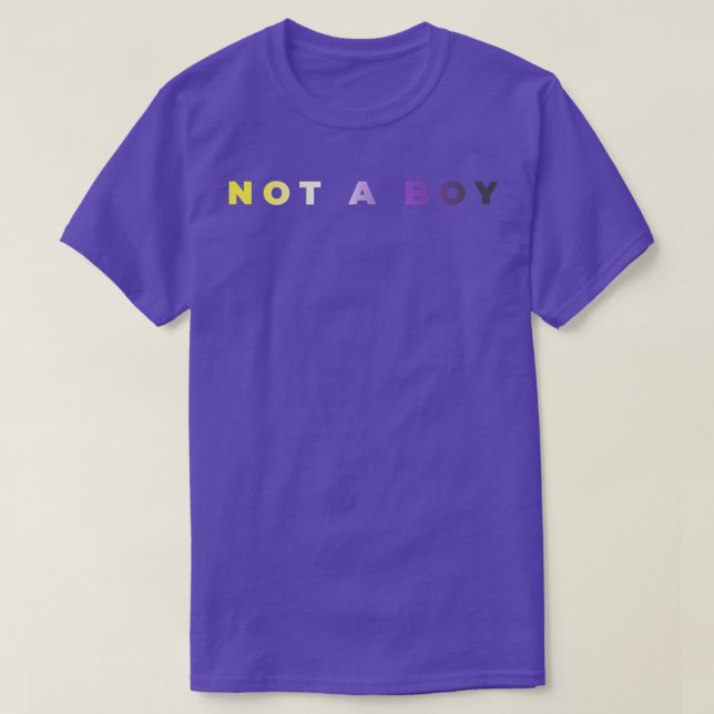 Camiseta Not A Boy Subtle Nonbinary Flag Enby Pride Trans L (Frente do Design)