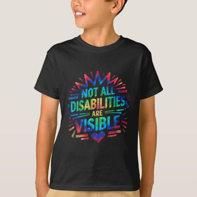Camiseta Not All Disabilities Are Visible Cool Invisible Di (Frente)