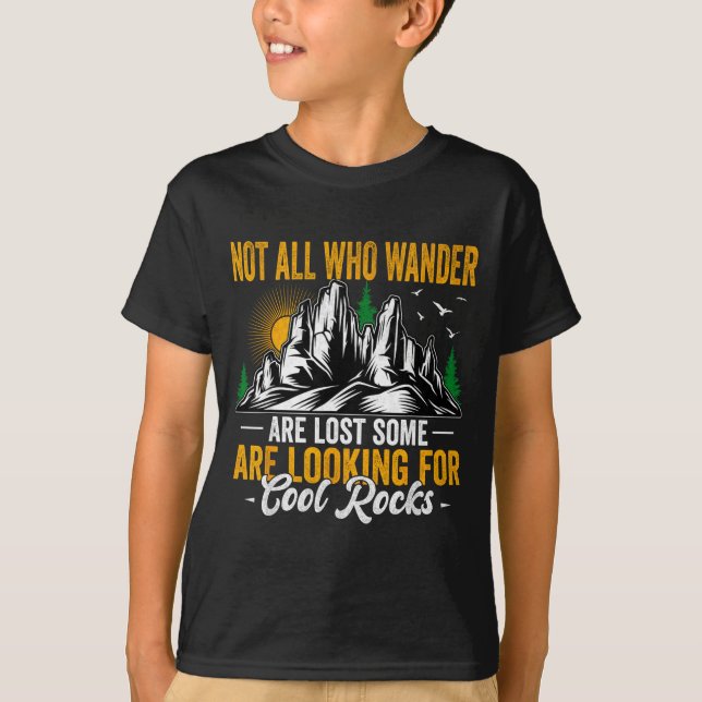 Camiseta Not All Who Wander Are Lost Funny Outdoor Hiking T (Frente)