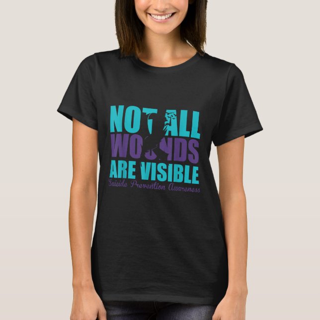 Camiseta Not All Wounds Are Visible Suicide Prevention Awar (Frente)
