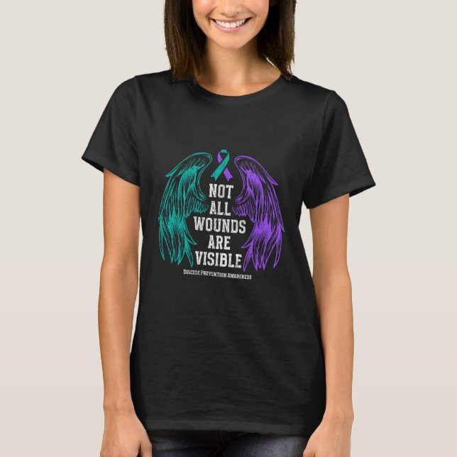 Camiseta Not All Wounds Are Visible Suicide Prevention Awar (Frente)