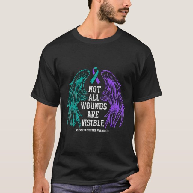 Camiseta Not All Wounds Are Visible Suicide Prevention Awar (Frente)