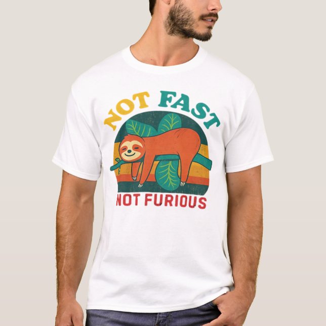 Camiseta Not Fast Not Furious Funny Sloth Essential T-Shirt (Frente)
