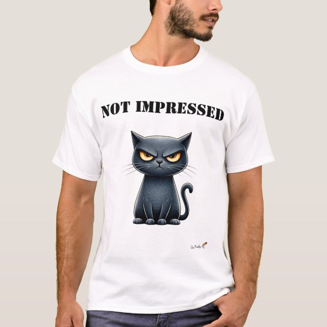 Camiseta Not Impressed Funny Grumpy Cat T-Shirt (Frente)