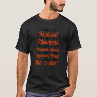 Camiseta Not Just A Redhead Red Haired Ginger Redhead  1