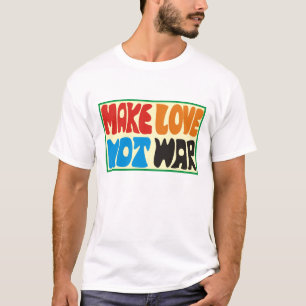 Camiseta not make love era hippy dito