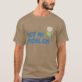 Camiseta Not my problem Cute cat riding a rocking horse gif