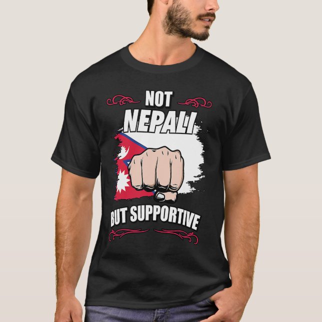 Camiseta Not Nepali But Supportive Travel Tourist Nepali Ne (Frente)