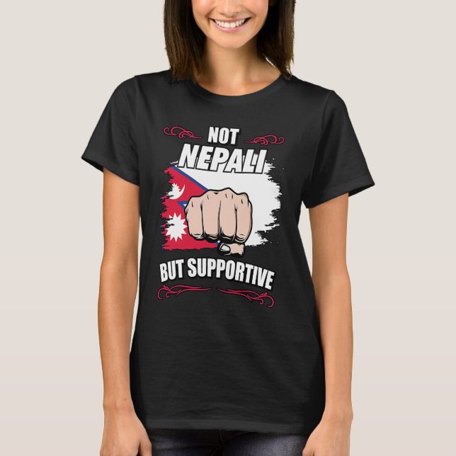 Camiseta Not Nepali But Supportive Travel Tourist Nepali Ne (Frente)