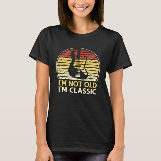 Camiseta Not Old Classic Aging Graphic Acoustic Guitar (Frente)