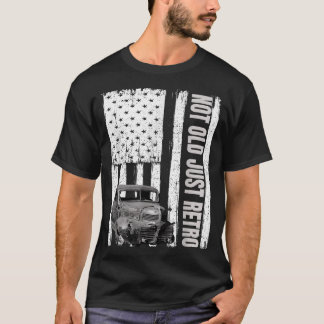 Camiseta Not Old Just Retro Vintage USA Flag Pickup Truck L