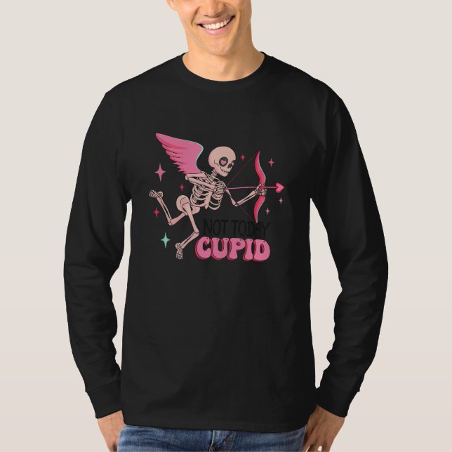 Camiseta Not Today Cupid Anti Valentines Day Anti Love (Frente)