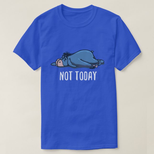 Camiseta Not Today Tired Donkey Cartoon Design (Frente do Design)