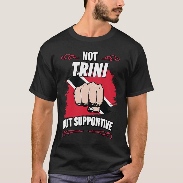 Camiseta Not Trini But Supportive Travel Tourist Trini Trin (Frente)
