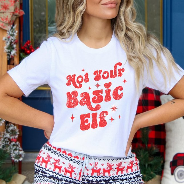 Camiseta Not Your Basic Elf Christmas (Criador carregado)