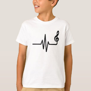 Camiseta Nota da música da freqüência