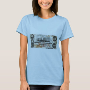 Camiseta Nota de 1860 Dólar da Carolina do Sul