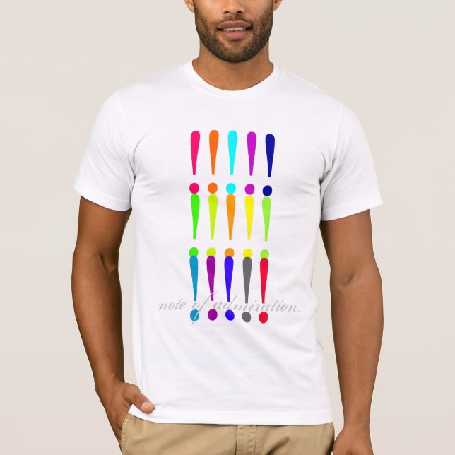 Camiseta nota de admiração (Frente)