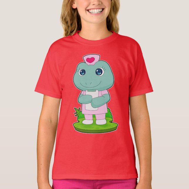 Camiseta Nota de Enfermagem de Rã (Frente)