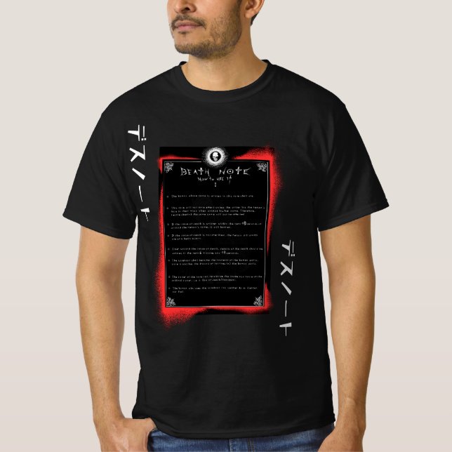 CAMISETA NOTA DE MORTE LUZ YAGAMI (Frente)