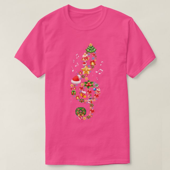 Camiseta Nota Musical de Natal Professor de Lover Sing Ca (Frente do Design)