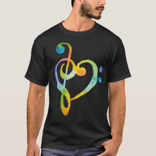 Camiseta Nota Musical do Arco-Íris Arco-Íris Cria Limpa
