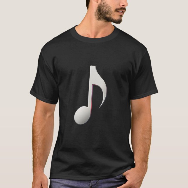 Camiseta Nota musical - oito notas (Frente)