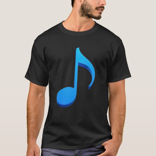 Camiseta Nota musical - oito notas (Frente)
