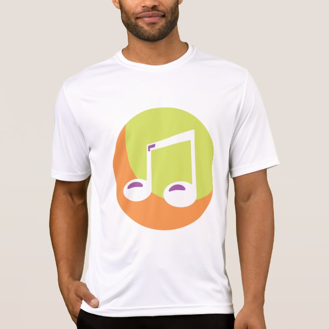 Camiseta Nota Musical Vibrante Dupla Oitava (Frente)