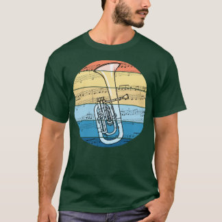 Camiseta Notação Musical Tenor Horn Hornist Brass Musico