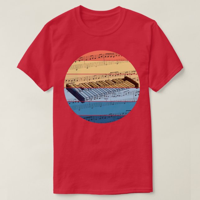 Camiseta Notações de Música Xilofônica Xilofonia Percussion (Frente do Design)