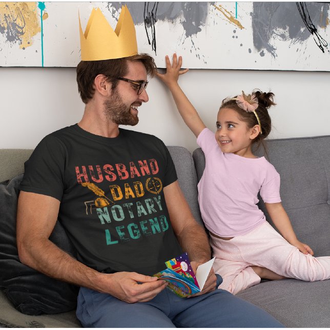 Camiseta Notário Engraçado | Gabinete - Marido, Pai, Notári (Criador carregado)