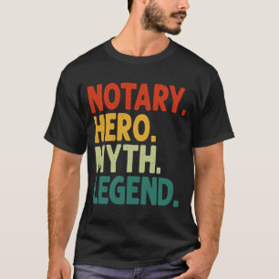 Camiseta Notário Hero Mito Legenda Vintage Notícia Pública