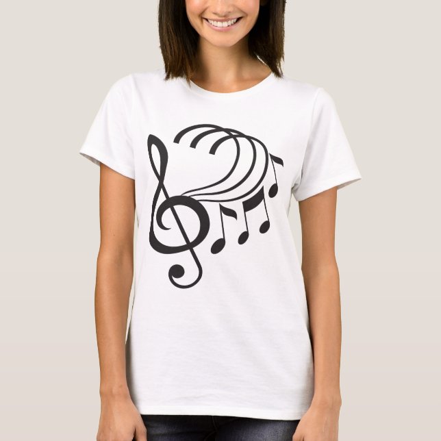 Camiseta Notas da música (Frente)