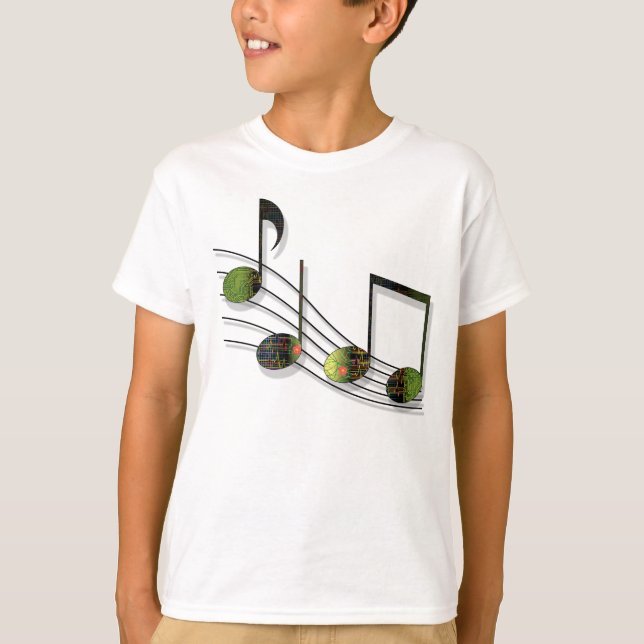 Camiseta Notas de Dubstep Kids and Baby Light Shirt (Frente)
