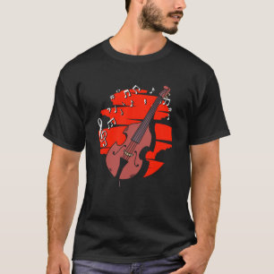 Camiseta Notas de Música de Contrabaixo Jazz Contrabaixo To