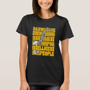 Camiseta Notas de Música de Saxofone Jazz Sax