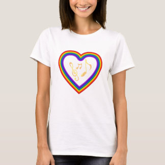 Camiseta Notas de música no arco-íris, T-Shirt