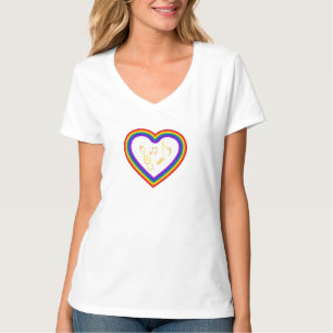 Camiseta Notas de música no arco-íris, T-Shirt