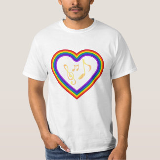 Camiseta Notas de música no arco-íris, T-Shirt