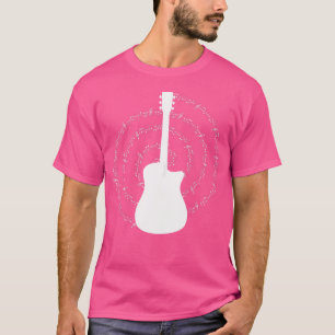 Camiseta Notas de músicas do tocador acústico