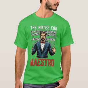 Camiseta Notas Do Diretório De Música Para Maestro Music Lo