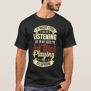 Camiseta Notas do Instrumento Musical Xilofone Tocador de G