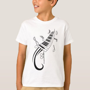 Camiseta Notas do piano e da música