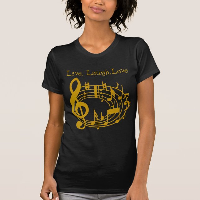 Camiseta Notas Douradas_ (Frente)