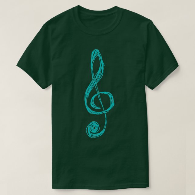 Camiseta notas musicais (Frente do Design)