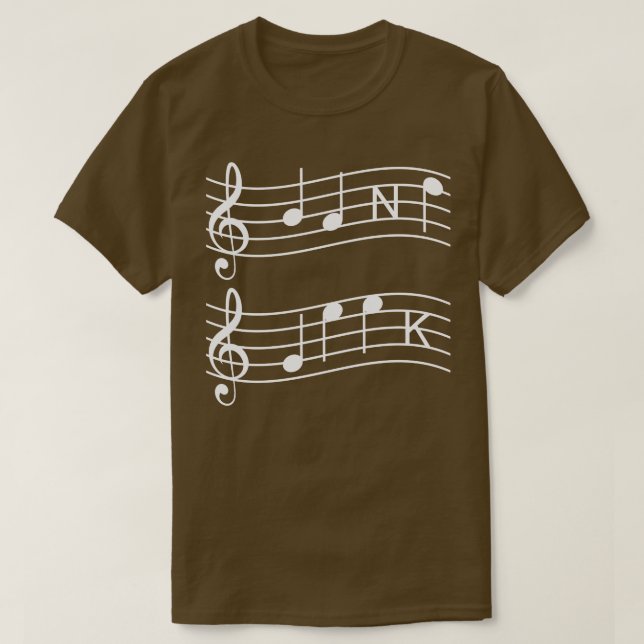 Camiseta Notas Musicais (Frente do Design)
